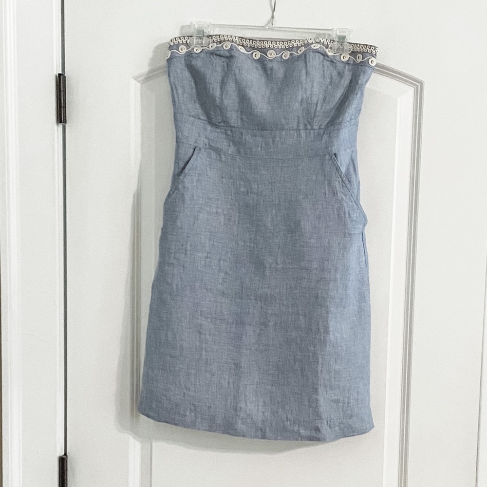 Strapless Linen Dress